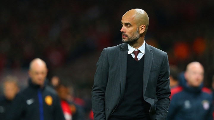 Pep Guardiola en Old Trafford