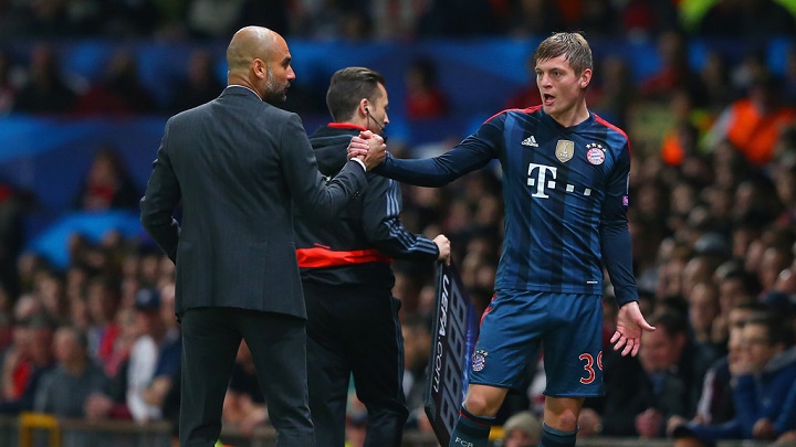 Guardiola y Toni Kroos