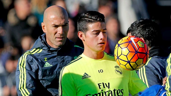 James Rodriguez y Zidane