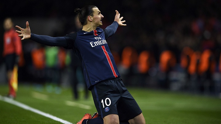 Zlaran Ibrahimovic celebrando un gol