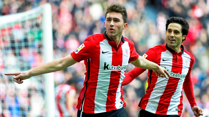 Aymeric Laporte celebrando un gol