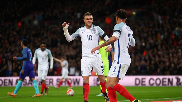 Jamie Vardy con Inglaterra