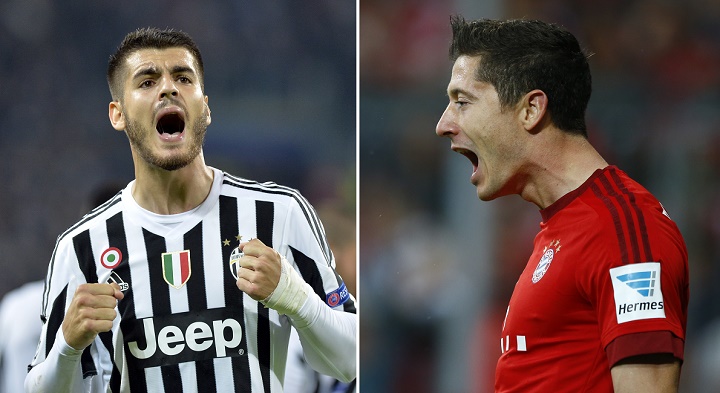 Morata y Lewandowski