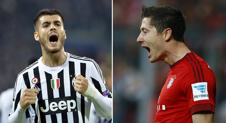 Morata y Lewandowski