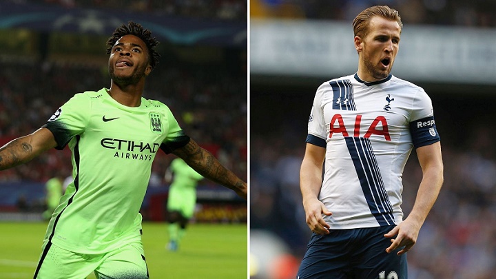 Sterling y Harry Kane