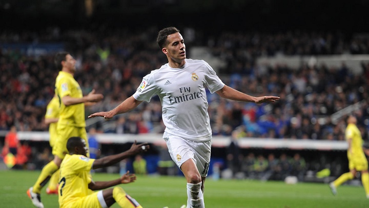 Lucas Vazquez celebrando un gol