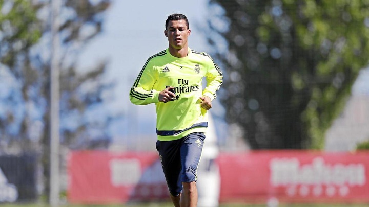 Cristiano Ronaldo entrenando