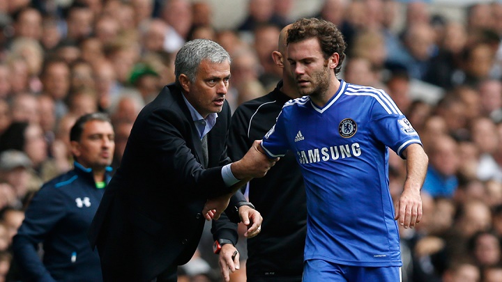 Jose Mourinho y Juan Mata