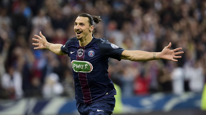 Zlatan Ibrahimovic celebrando un gol