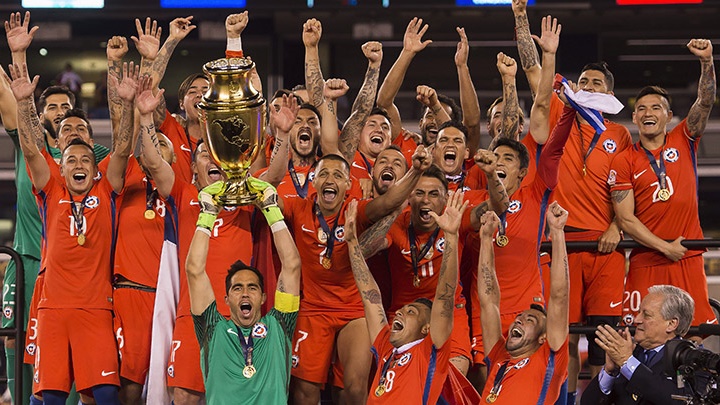 Chile celebrando Copa América 2016