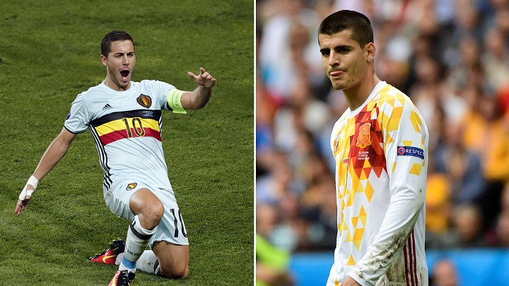 Hazard y Morata