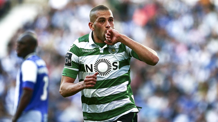 Islam Slimani celebrando un gol