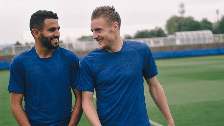 Jamie Vardy y Riyad Mahrez