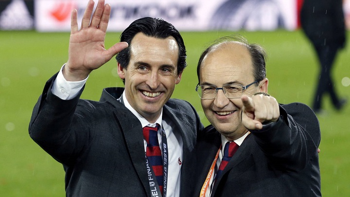 Unai Emery y Jose Castro