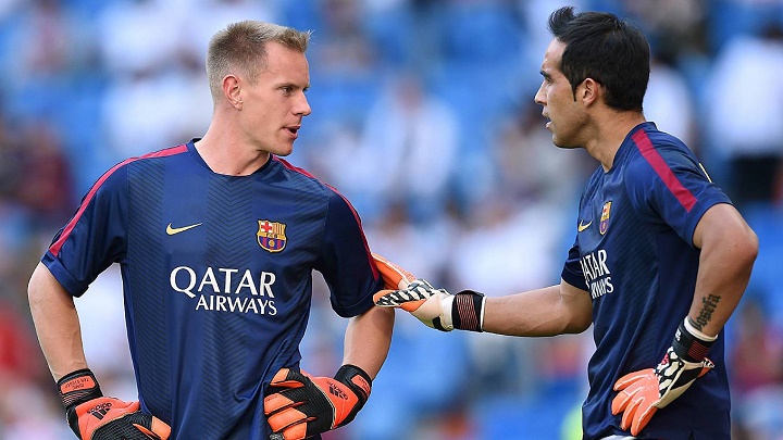 Ter Stegen y Claudio Bravo