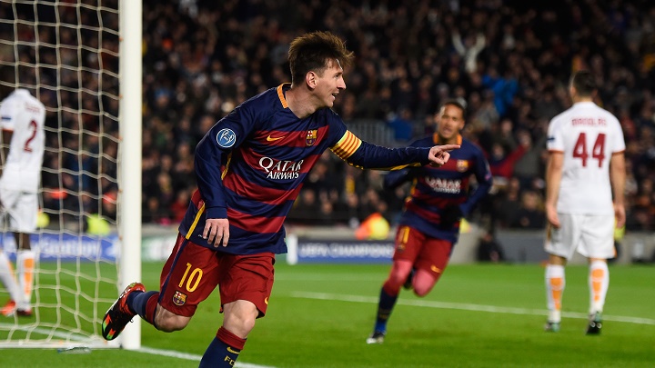 Leo Messi gol Roma
