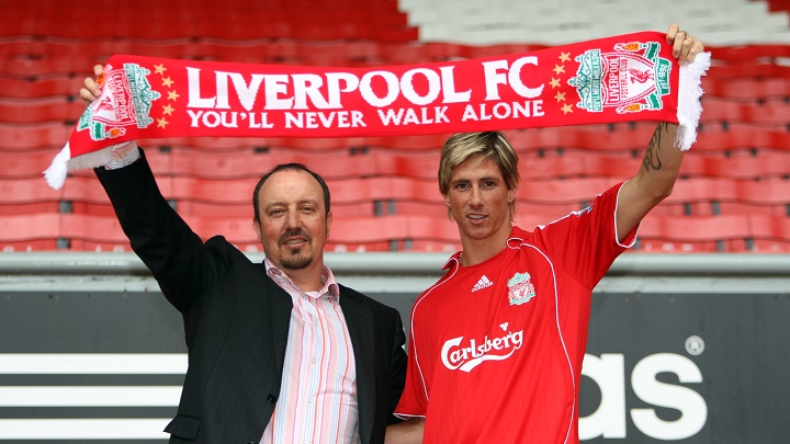 Fernando Torres y Rafa Benítez