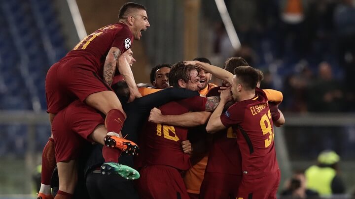 jugadores-Roma-celebrando