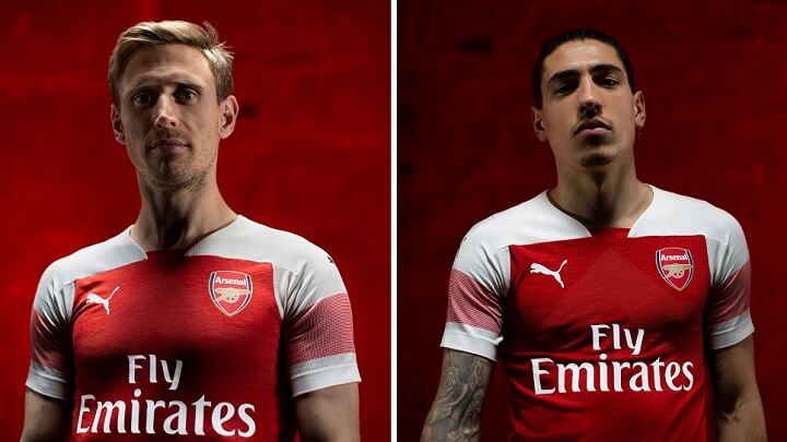 Nacho-Monreal-y-Hector-Bellerin-camiseta-Arsenal-2018-2019